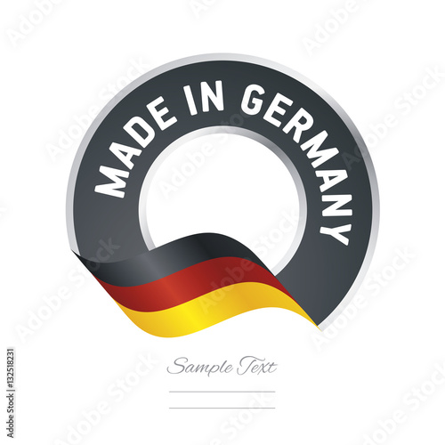 Made in Germany flag black color label button banner