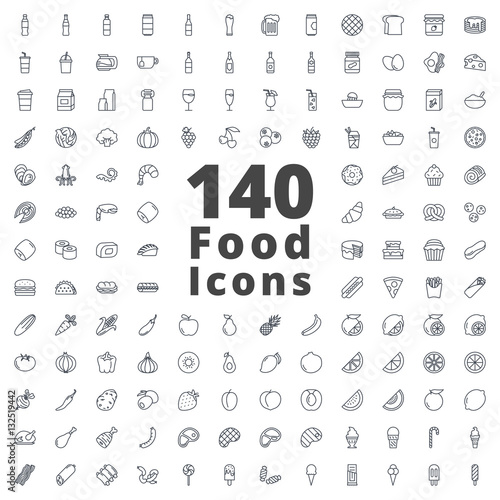 Food Icon Pack Outlined