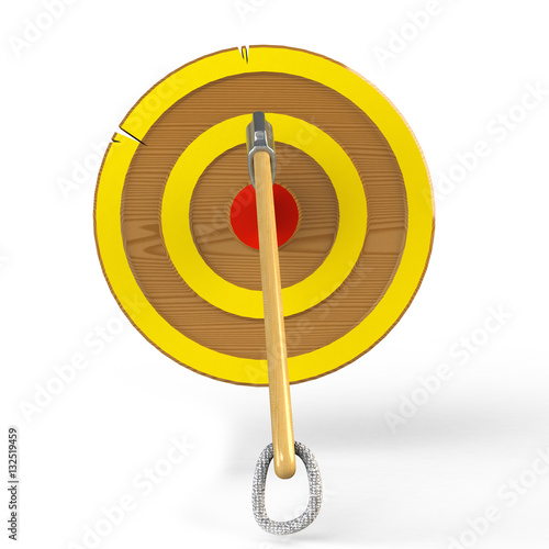 Throwing Axe and bull's-eye (3D model)