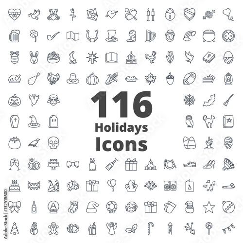 Holidays Icon Outlined