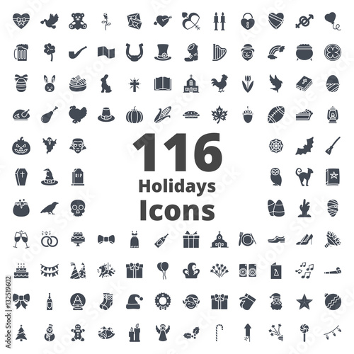 Holidays Icon Silhouette