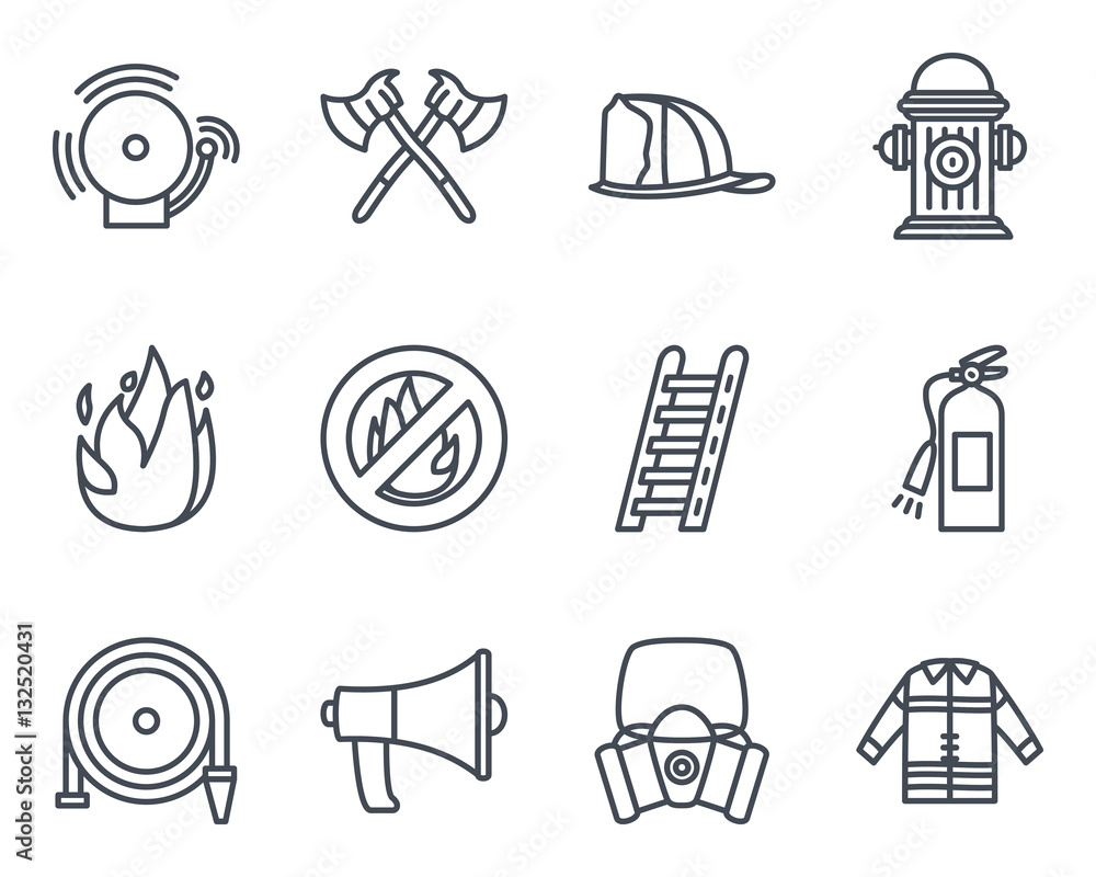 Naklejka premium Firefighter Icon