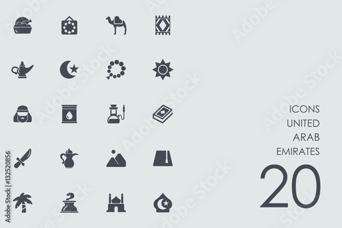 Set of United Arab Emirates icons