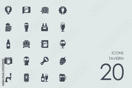 Set of tavern icons