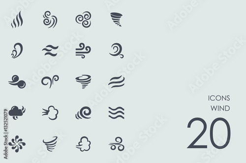 Set of wind icons