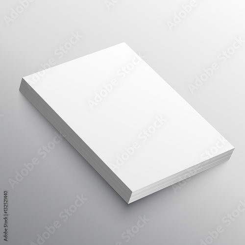 a4 paper stack mockup in 3d style
