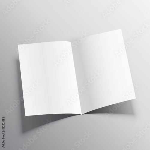 3d realistic paper folder mockup