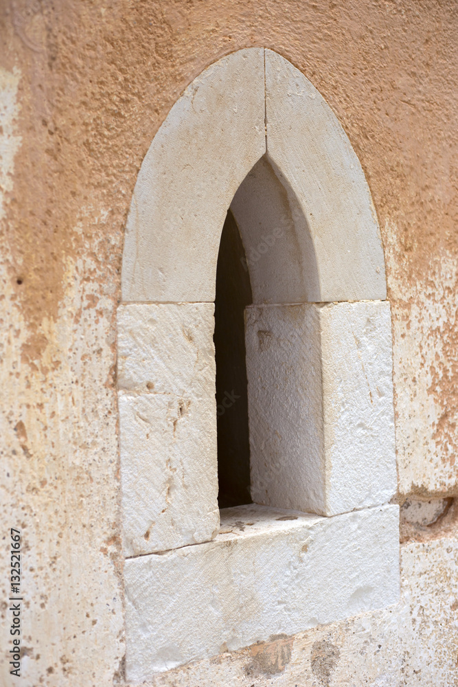 Detail from chapel in Ivan Dolac, village in Hvar island, Croatia