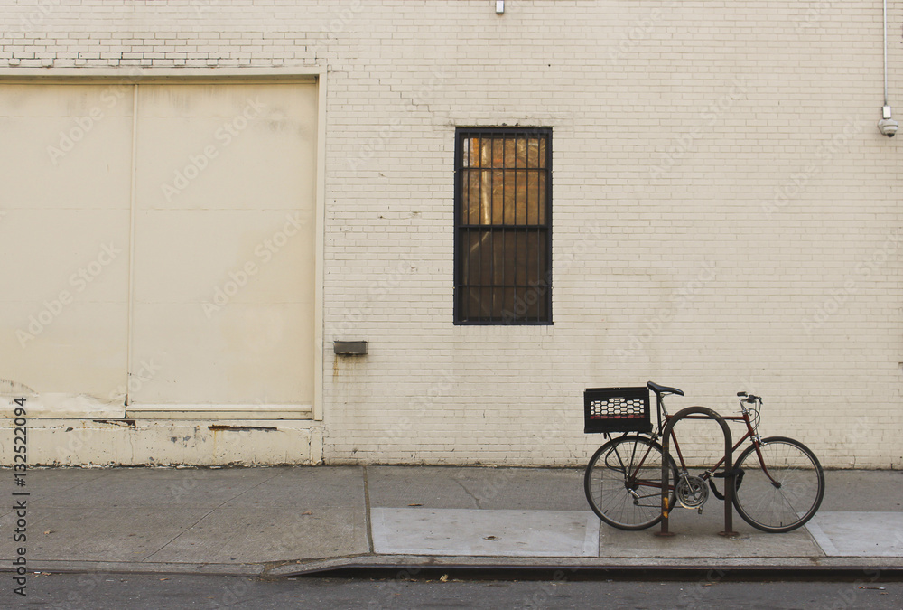 Bike against wall