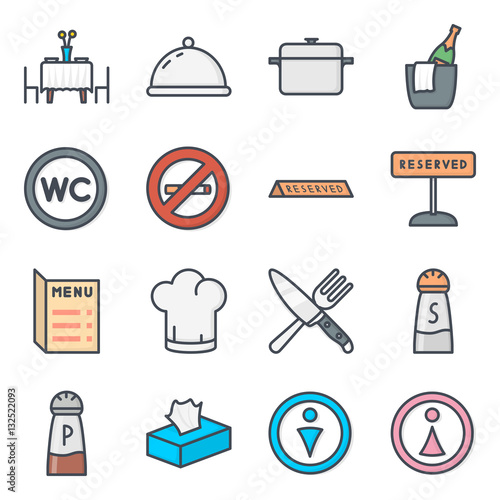 Restaurant Icon Colored