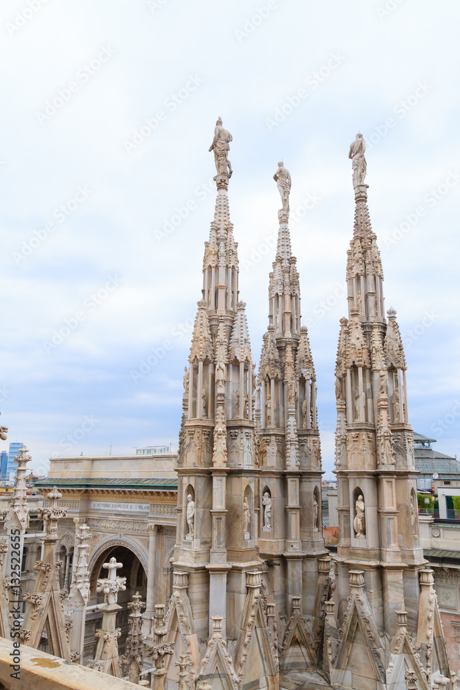 Milan Cathedral, Duomo di Milano, view. Famous Italian landmark Milan Cathedral, Duomo di Milano, view. Famous Italian landmark