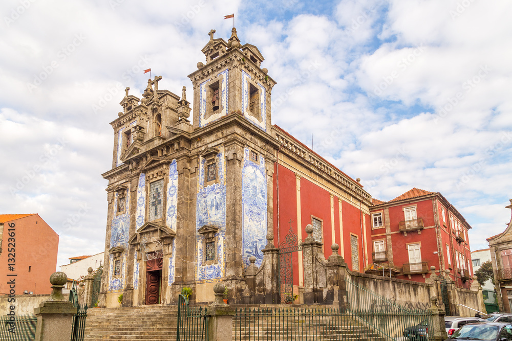 Santa Clara church facade at Porto, Portugal