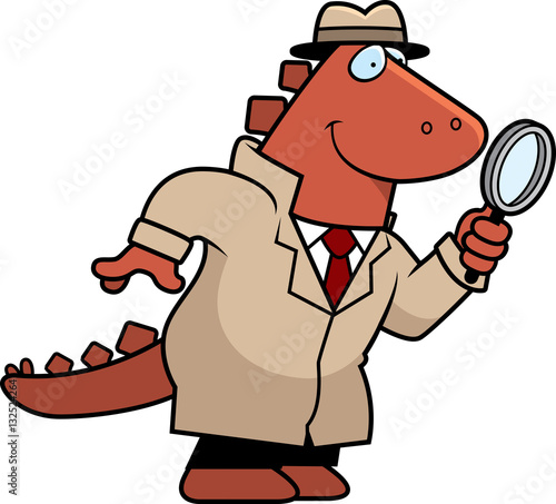 Cartoon Dinosaur Detective