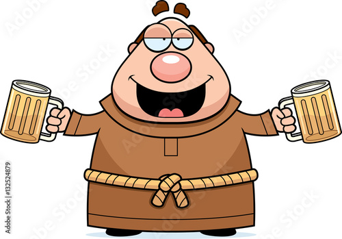Cartoon Monk Beer