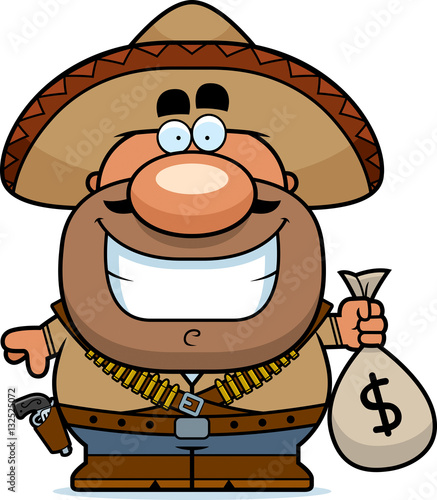 Cartoon Bandito Moneybag