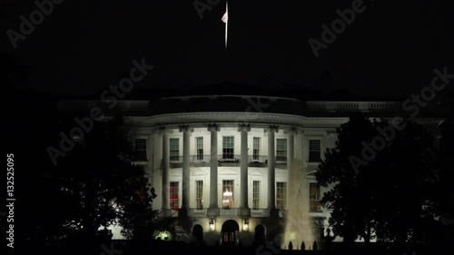 South Lawn of the White House at night in Washington DC