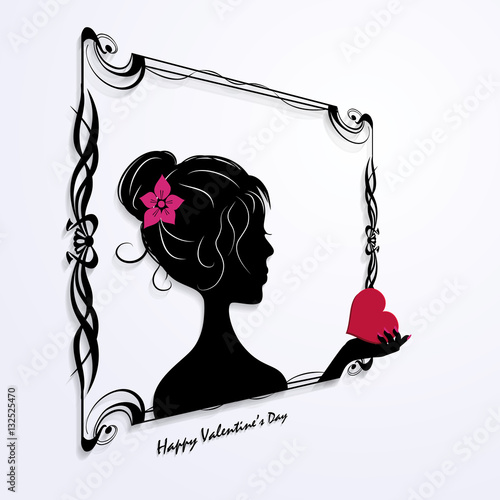silhouette woman's portrait...