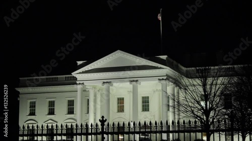 North Lawn of the White House at night in Washington DC