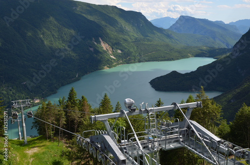Foto Molveno lake seen from cableway arrival
