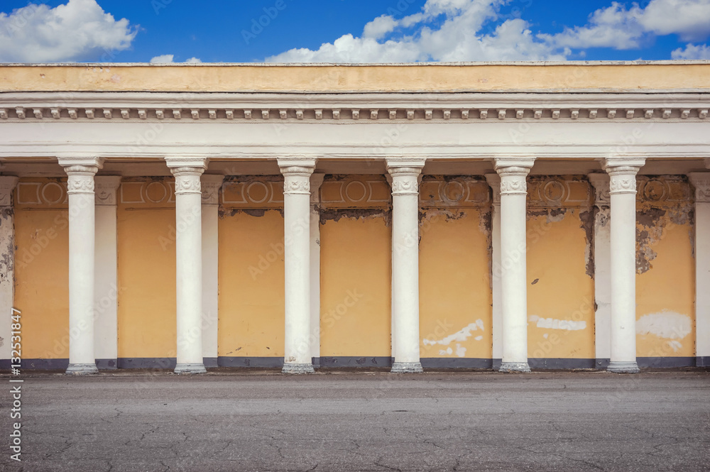 Fototapeta premium A part of building with the pillars.