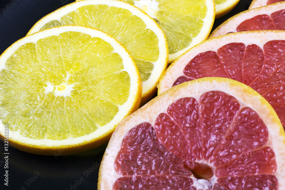 Rings of fresh grapefruit Rings of fresh grapefruit