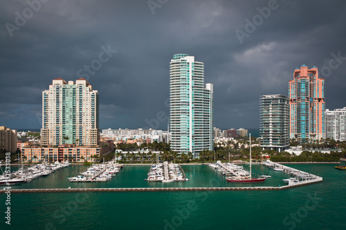 Marina at South point in Miami