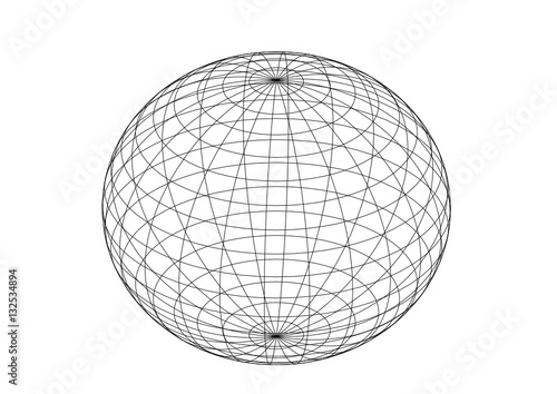 sphère en perspective 3d