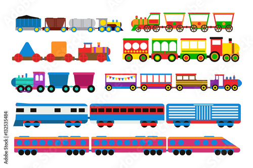Toy train vector illustration.