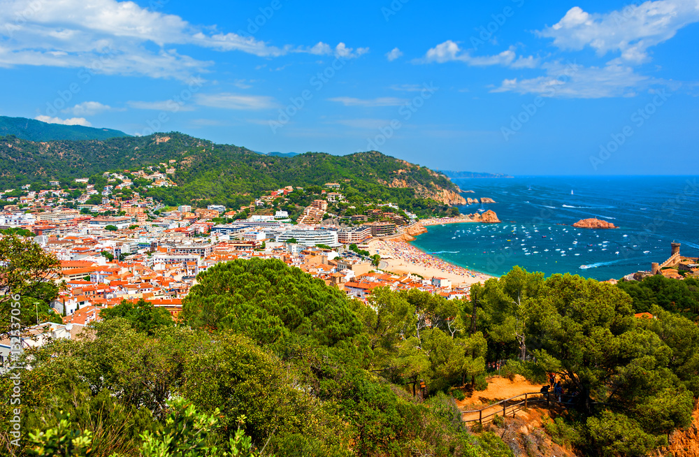View of the Tossa de Mar bay, Costa Brava, Spain