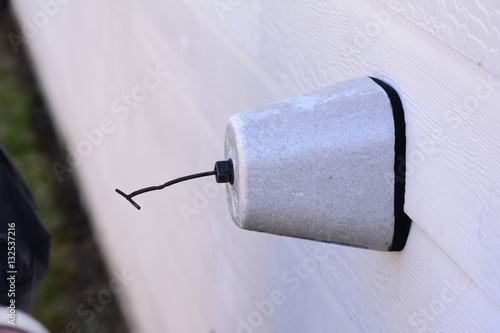 Outside faucet covered to prevent freezing pipes