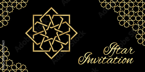 black iftar invitation