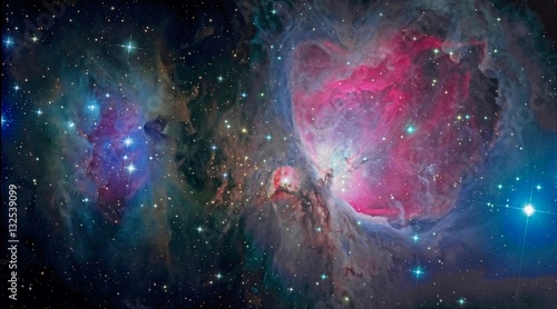 The Orion Nebula and Running Man Nebula