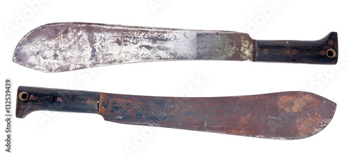 isolated old machete