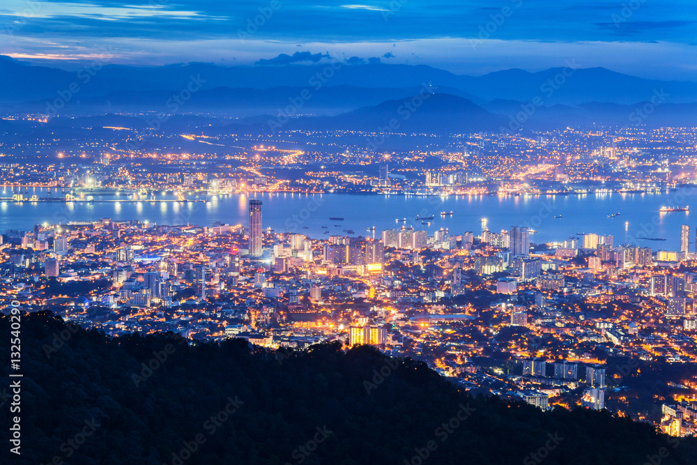 George Town city view from Penang Hill George Town city view from Penang Hill