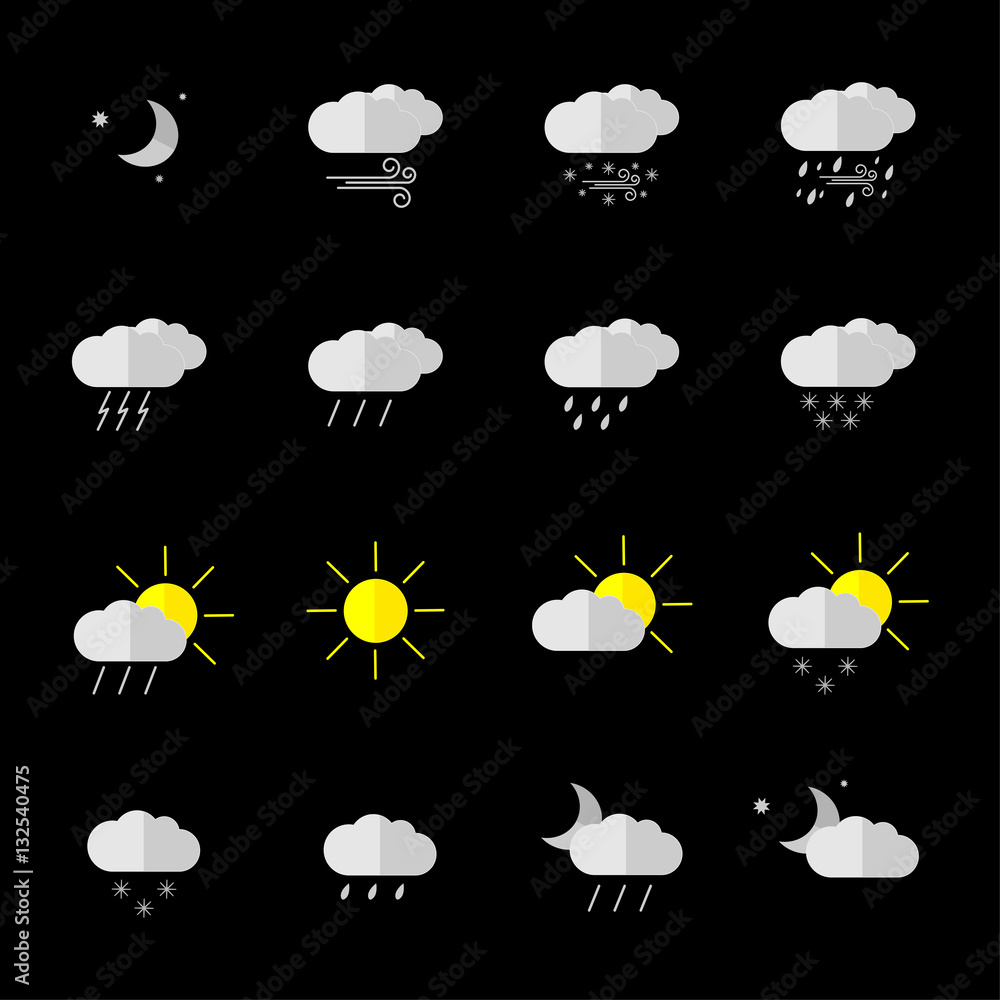 Obraz premium weather icons