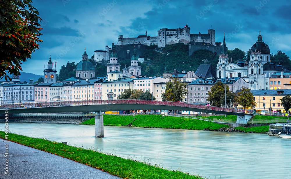 Salzburg in dusk
