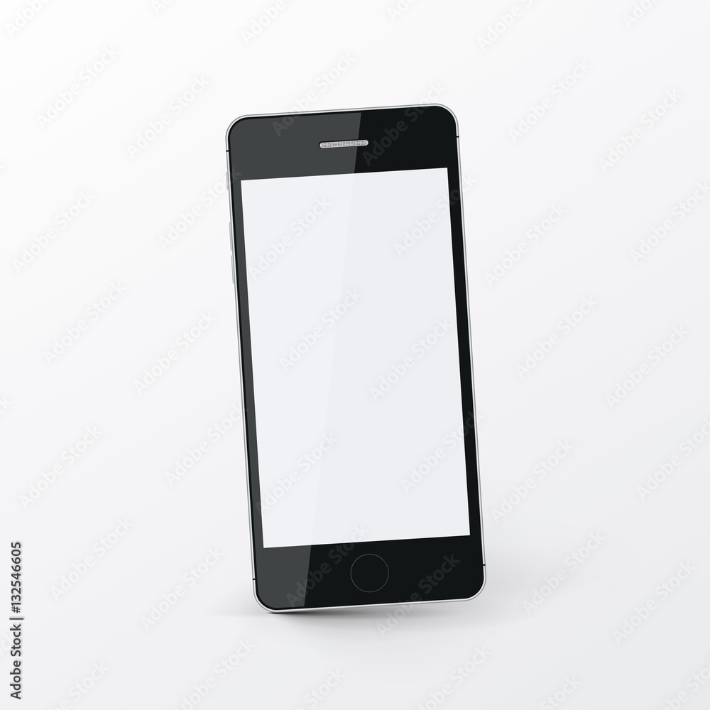 Vektor Smartphone schwarz, flach Vektor Smartphone schwarz, flach