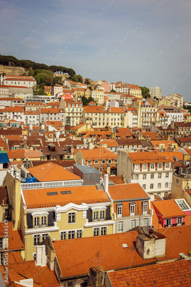 Panoramic aerial view of Lisbon