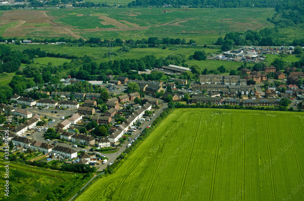 Colnbrook village, Aerial View