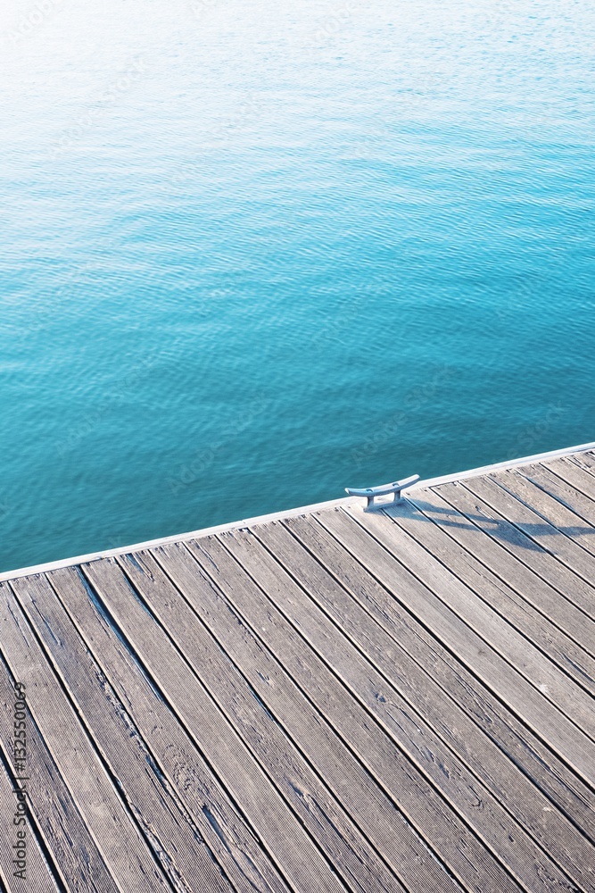 Fototapeta premium old wood bridge pier