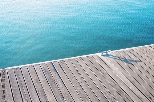 old wood bridge pier