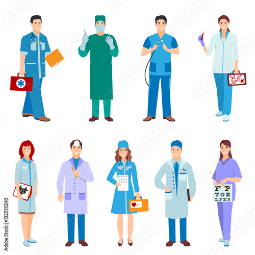 Doctor character vector isolated