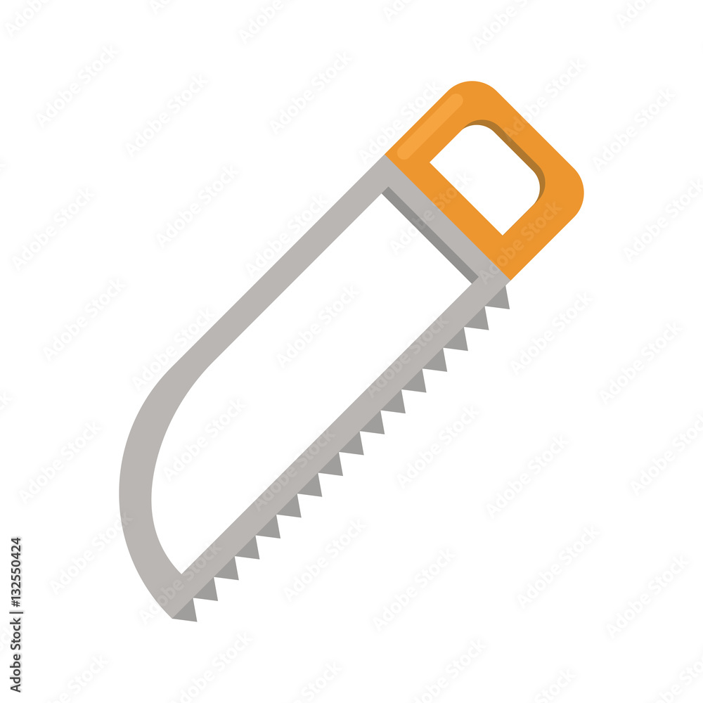 Crosscut saw isolated on white vector. Crosscut saw isolated on white vector.