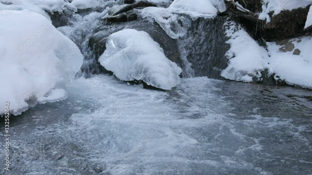 Washington, Mount Baker Snoqualmie National Forest, South Fork River, Ice formations Washington, Mount Baker Snoqualmie National Forest, South Fork River, Ice formations