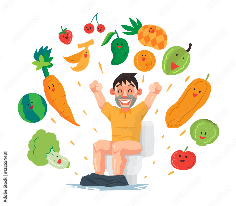 Constipation relief by fruits and vegetables Adobe