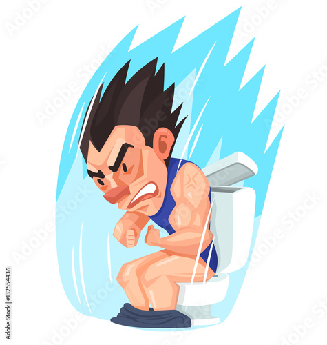  Man in toilet
