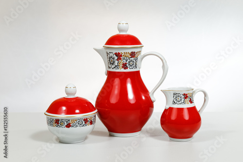 Red tea set