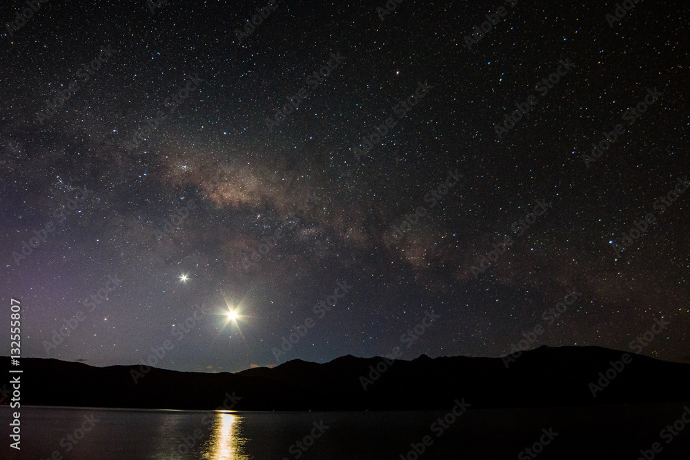 Milky Way over Lake Te Anau, New Zealand