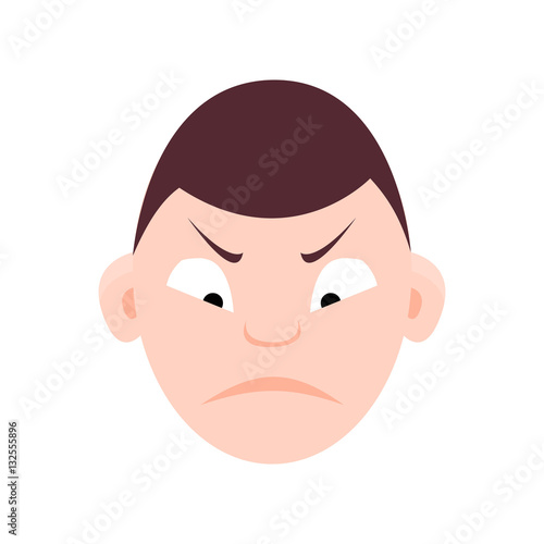 Cute child emotion, faces, kid icon avatar