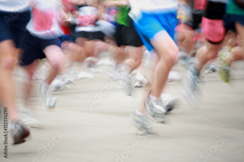 Marathon, motion blur